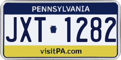 PA license plate JXT1282