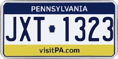 PA license plate JXT1323