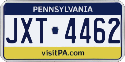 PA license plate JXT4462