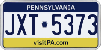 PA license plate JXT5373