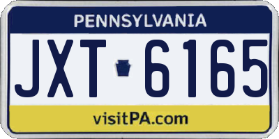 PA license plate JXT6165