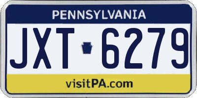 PA license plate JXT6279