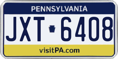 PA license plate JXT6408