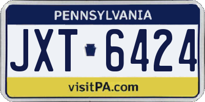 PA license plate JXT6424