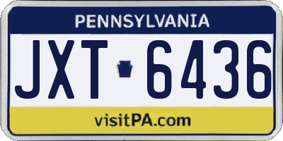 PA license plate JXT6436