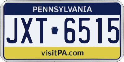 PA license plate JXT6515