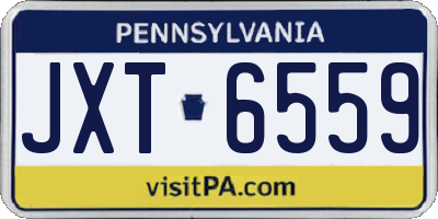 PA license plate JXT6559