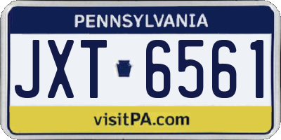 PA license plate JXT6561