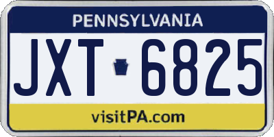 PA license plate JXT6825
