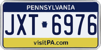 PA license plate JXT6976