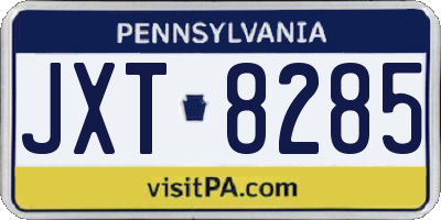 PA license plate JXT8285