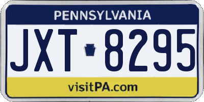 PA license plate JXT8295