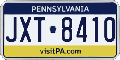 PA license plate JXT8410