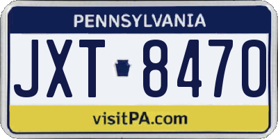 PA license plate JXT8470