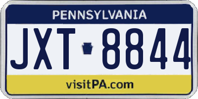 PA license plate JXT8844