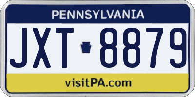 PA license plate JXT8879