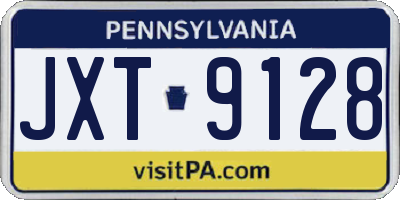 PA license plate JXT9128