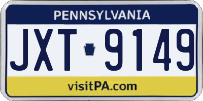PA license plate JXT9149