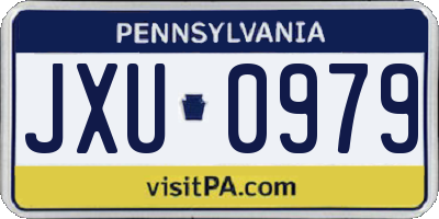 PA license plate JXU0979
