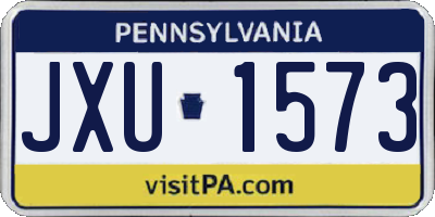 PA license plate JXU1573
