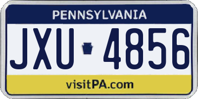 PA license plate JXU4856