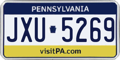 PA license plate JXU5269