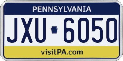 PA license plate JXU6050
