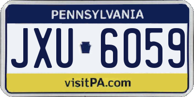 PA license plate JXU6059