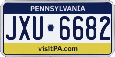 PA license plate JXU6682