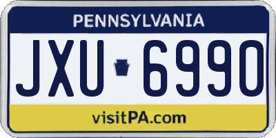 PA license plate JXU6990