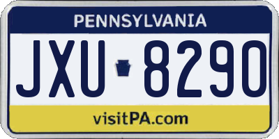PA license plate JXU8290