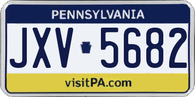 PA license plate JXV5682