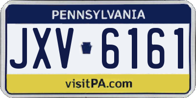 PA license plate JXV6161