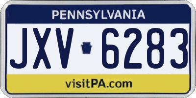 PA license plate JXV6283