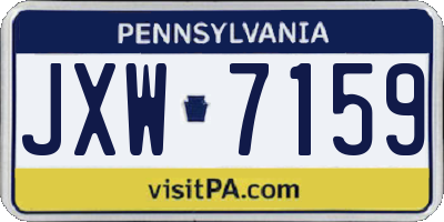 PA license plate JXW7159
