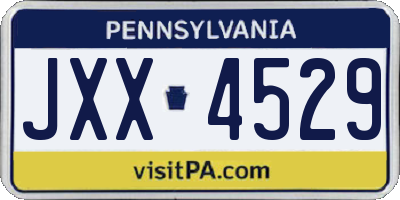 PA license plate JXX4529