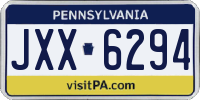 PA license plate JXX6294