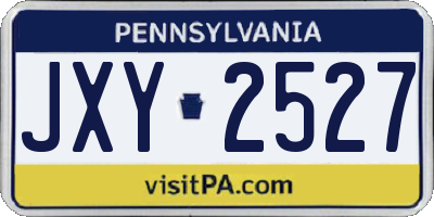 PA license plate JXY2527