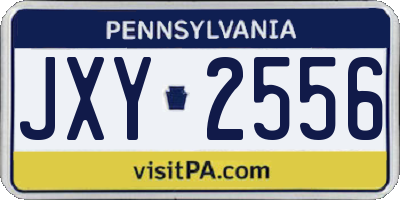 PA license plate JXY2556