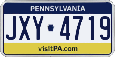 PA license plate JXY4719