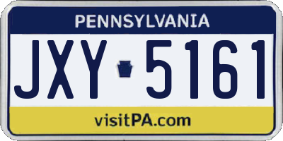 PA license plate JXY5161