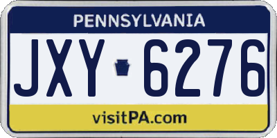 PA license plate JXY6276