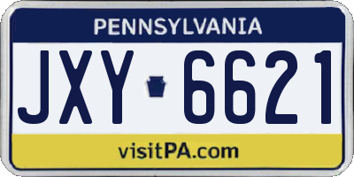 PA license plate JXY6621