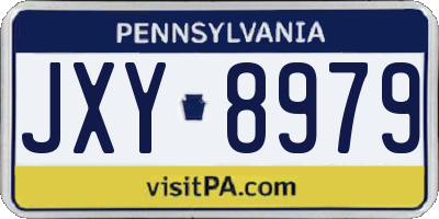 PA license plate JXY8979