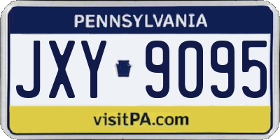 PA license plate JXY9095