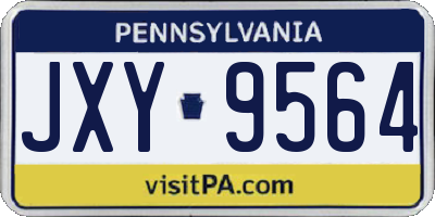 PA license plate JXY9564