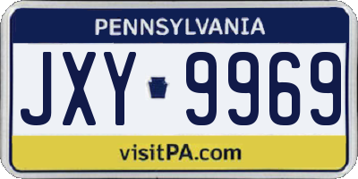 PA license plate JXY9969
