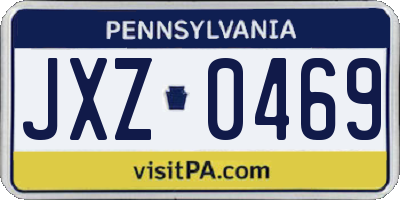 PA license plate JXZ0469