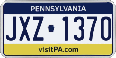 PA license plate JXZ1370