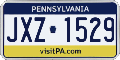 PA license plate JXZ1529